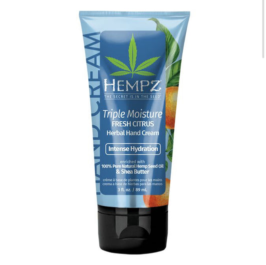 HEMPZ Triple Moisture Fresh Citrus Herbal Hand Cream 3oz