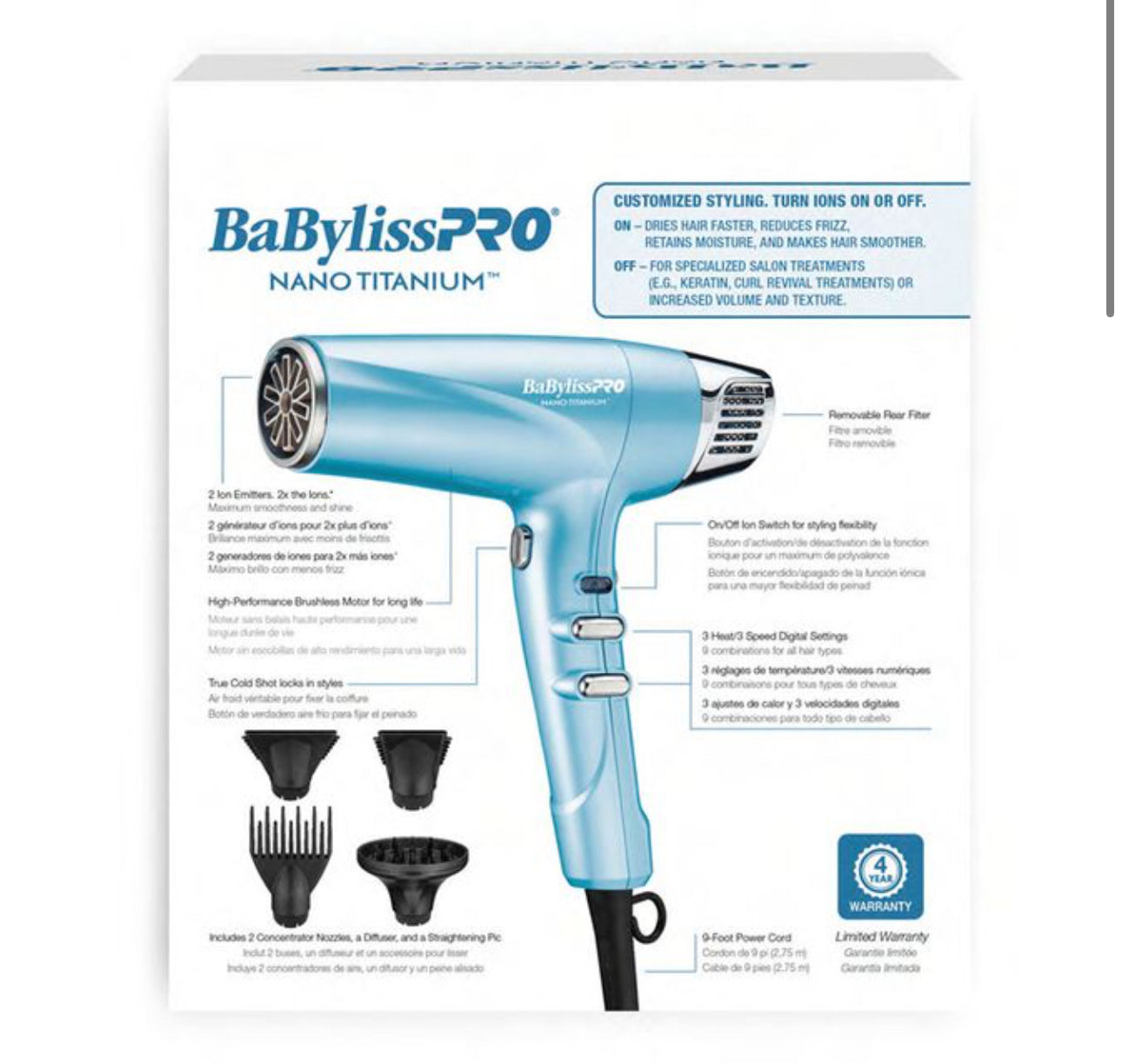 Baby Liss Nano Titanium High Speed Dual Ionic Dryer