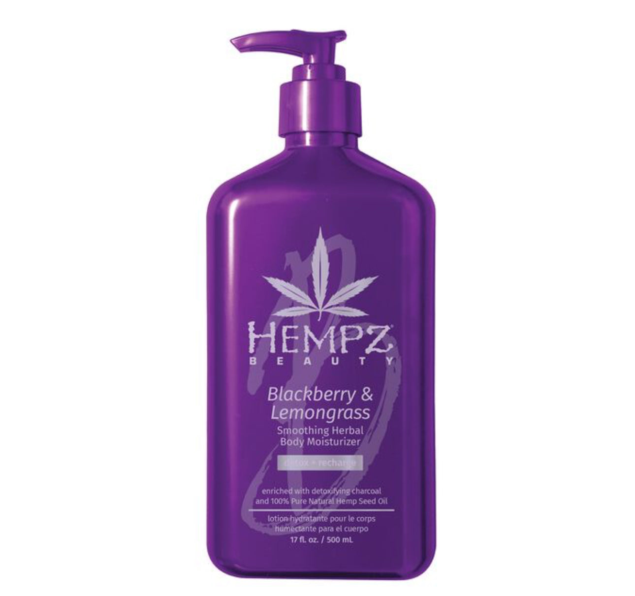 HEMPZ Blackberry & Lemongrass Smoothing Herbal Body Moisturizer 17 oz