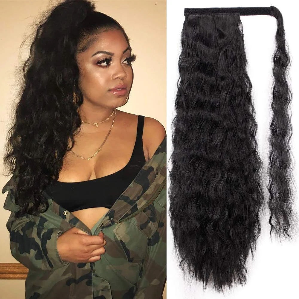 Ponytail Premium Human Hair (Russean) Wavy